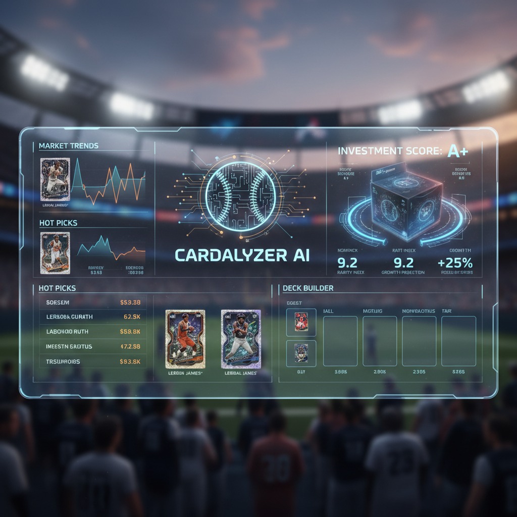 Collectible card intelligence platform,Needs to be sport card themed